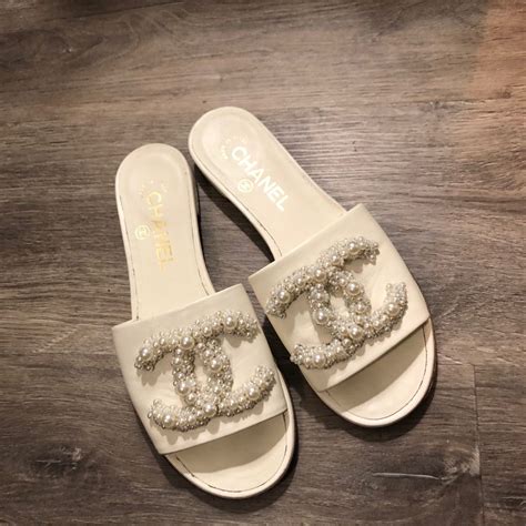 chanel white sandals|chanel transparent sandals.